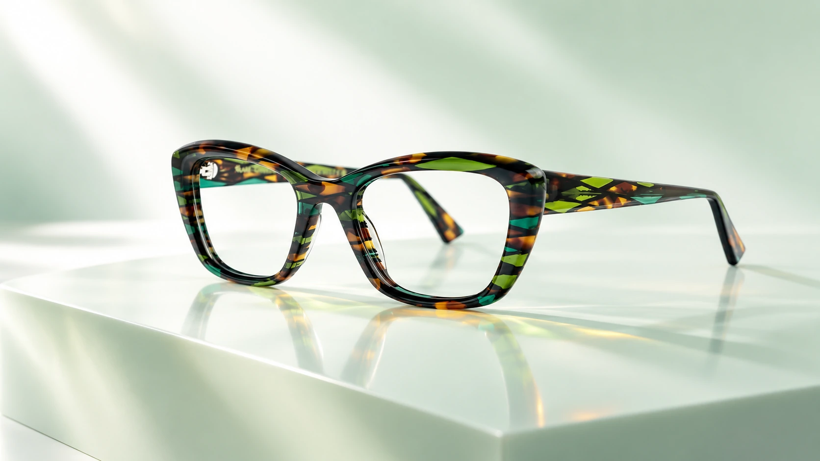GLARE Aline optical frame — still life campaign hero