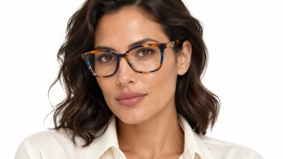 Occhiali GLARE Elide indossato da modella