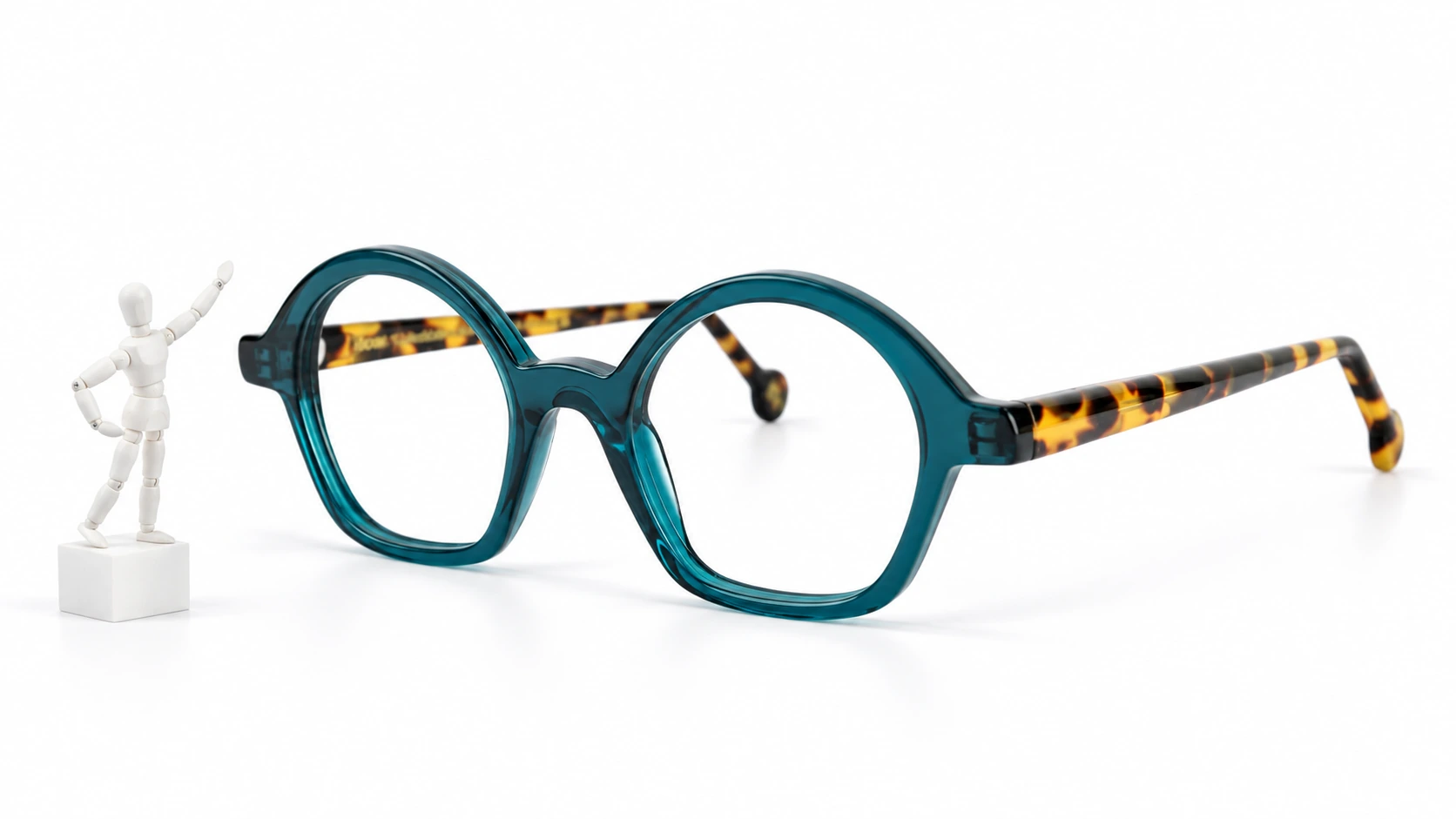 Occhiali GLARE Molly con manichino bianco